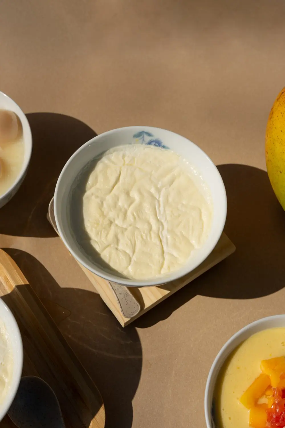 A bowl of smooth and creamy double - skinned milk, with a rich milk flavor at Sweet Newbie,a Dessert Shop in Chicago